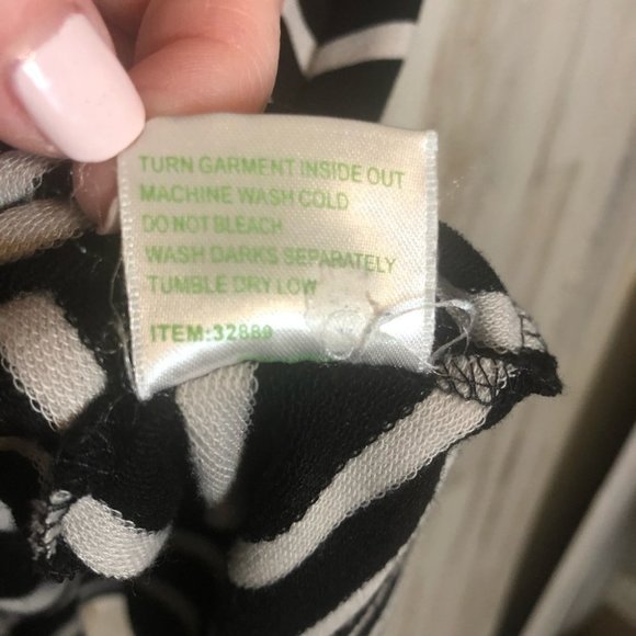 GARNET HILL 3/4 Ruched Sleeve Midi Striped Swing A Line Shirt Dress Small - Picture 6 of 7